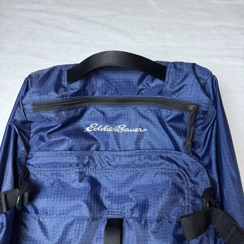 Eddie Bauer Traverse 22 Rolling Duffel Luggage Bag Carry On Duffle Suitcase Blue